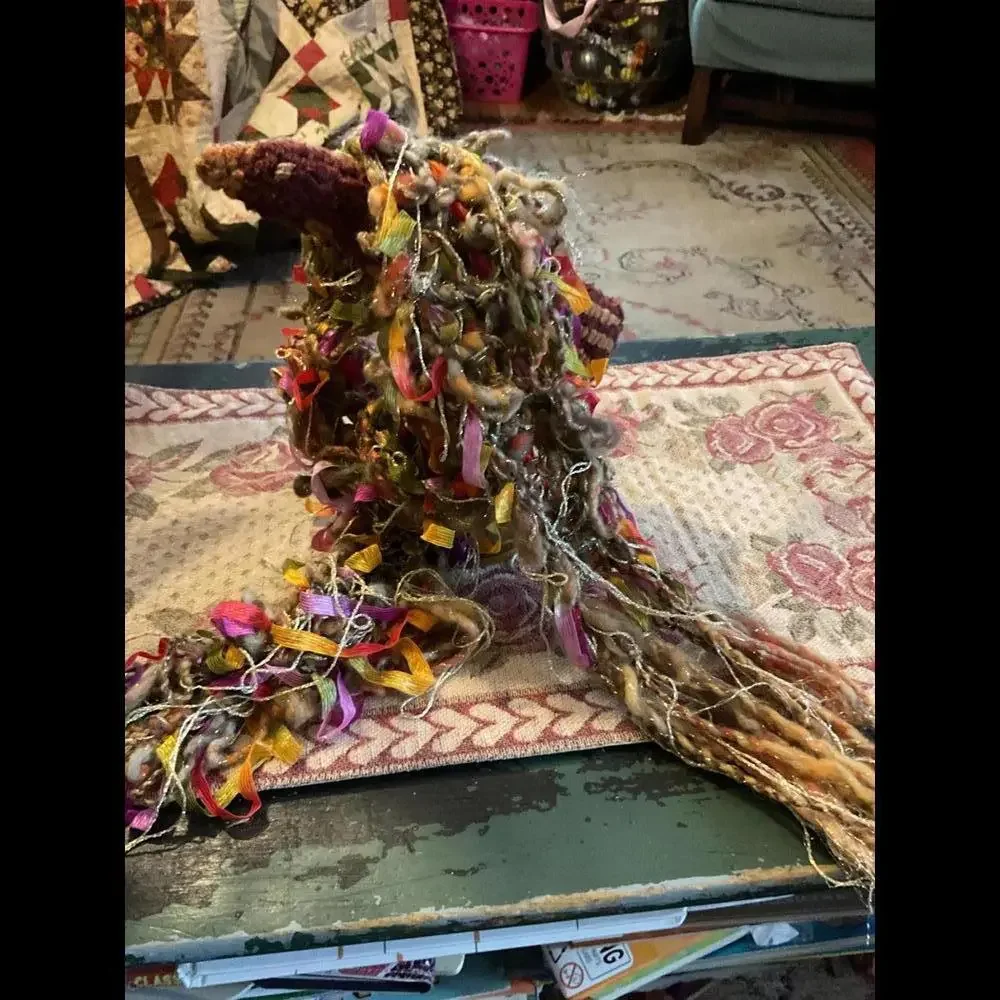Handcrafted Colorful Yarn Scarf